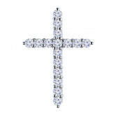 Крест из белого золота с бриллиантами X5581-6875 (181)