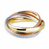 Кольцо из цветного золота с бриллиантами R5074-7337 (244)