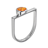Кольцо из белого золота с цитрином R8598-12216 (161)