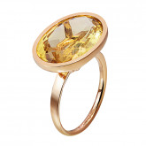 Кольцо из рыжего золота с цитрином из коллекции "Акварель" R7947-11000 (420)