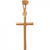 Подвеска крест из рыжего золота с бриллиантом X2642-3056 (181)