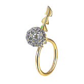 Кольцо из желтого золота с бриллиантами из коллекции "Русское поле" R8175-11410 (715)