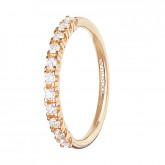 Кольцо обручальное из белого золота с бриллиантами из коллекции "Обручальные кольца с дорожкой" R3160-4717 (241)