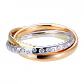 Кольцо из цветного золота с бриллиантами R5076-7335 (244)