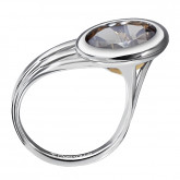 Кольцо из белого золота с дымчатым кварцем R6069-7879 (810)