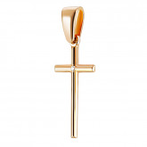 Подвеска крест из рыжего золота с бриллиантом X4046-4622 (181)