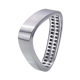 Кольцо треугольное из белого золота R7322-10050 (808)