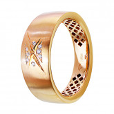 Кольцо из рыжего золота с бриллиантами R6764-9327 (775)