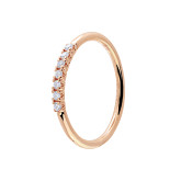 Кольцо обручальное из рыжего золота с бриллиантами из коллекции "Обручальные кольца с дорожкой" R3160-4475 (241)