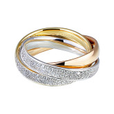 Кольцо из цветного золота с бриллиантами R4377-9901 (244)