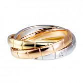 Кольцо из цветного золота с бриллиантами из коллекции "тринити" R5073-7322 (244)