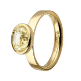 Кольцо из желтого золота с цитрином из коллекции "Акварель" R8903-12784 (420)