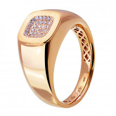 Кольцо из рыжего золота с бриллиантами R7998-11043 (784)