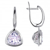 Серьги из белого золота с бриллиантами E4955-7655 (810)