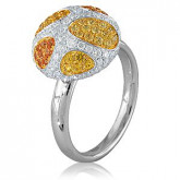 Кольцо из белого золота с бриллиантами из коллекции "Candy" R14841 (561)