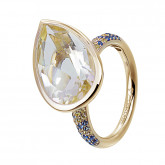 Кольцо из белого золота с цветными сапфирами из коллекции "Акварель" R7930-10934 (420)
