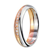 Кольцо из цветного золота с бриллиантами из коллекции "Парные обручальные кольца" R5067-7467 (210)