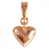 Подвеска сердце из рыжего золота с бриллиантом P3008-3651 (193)
