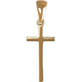 Подвеска крест из рыжего золота X2642-3052 (181)