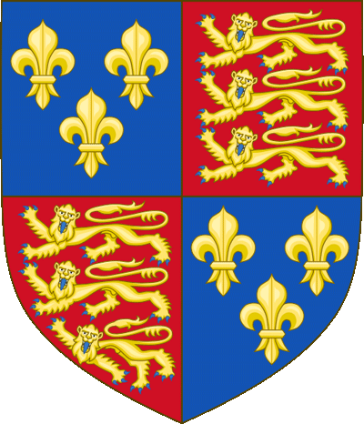 Нынешний герб Англии был создан Ричардом Львиное Сердце еще в конце X века на красном поле красуются три золотых леопарда (шествующих льва)..png