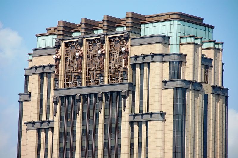 Ар-деко. Сингапур Parkview Square. Лаконичный декор верхних этажей. 