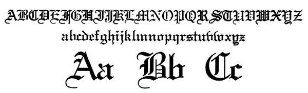 Гутенберг выбрал готический шрифт, как господствующую форму рукописного шрифта того времени.jpg