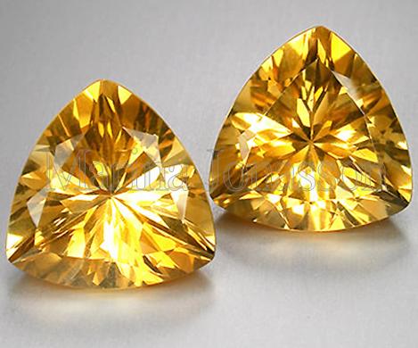 Парные Цитрины 615 ct. триллион