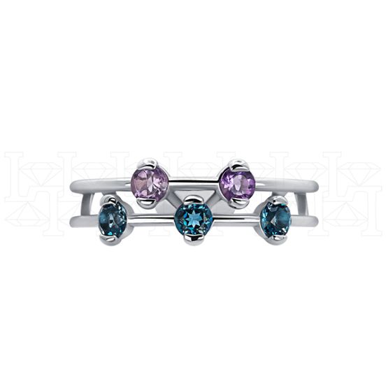 Фото - Кольцо из белого золота с аметистами из коллекции "Candy" R9670-14824 (563)