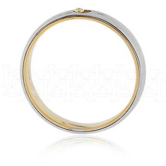 Фото - Кольцо двойное из цветного золота с бриллиантом из коллекции "Двойные обручальные кольца" VDR.A2697 (242)