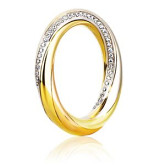 Кольцо из цветного золота с бриллиантами из коллекции "Чистая линия" VDR.CC0391 (781)