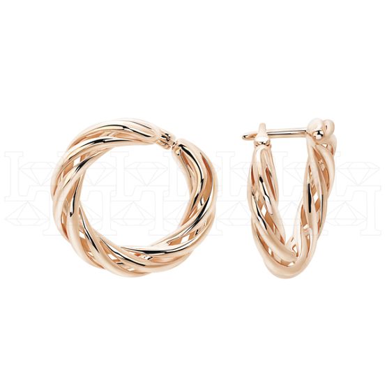 Фото - Серьги конго из рыжего золота E6664-9150 (803)