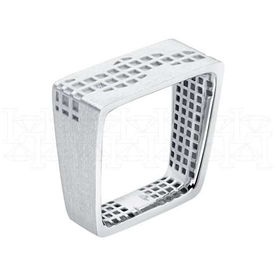 Фото - Кольцо квадратное из белого золота с бриллиантом R4015-15426 (808)