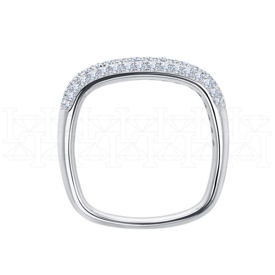 Фото - Кольцо из белого золота с бриллиантами из коллекции "Чистая линия" R6895-9481 (781)