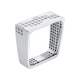 Кольцо квадратное из белого золота с бриллиантом R4015-15426 (808)