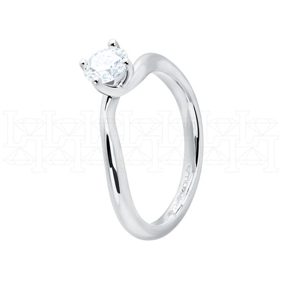 Фото - Кольцо из белого золота с бриллиантом из коллекции "Помолвка" R3136-15906 (513)