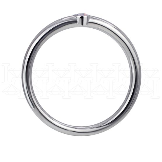 Фото - Кольцо из белого золота с бриллиантом из коллекции "Обручальные кольца с  одним бриллиантом" R7617-10443 (243)
