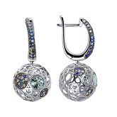 Серьги из белого золота с бриллиантами E9856-15301 (453)