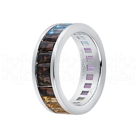 Фото - Кольцо из белого золота с топазами из коллекции "Акварель" R9674-14833 (420)