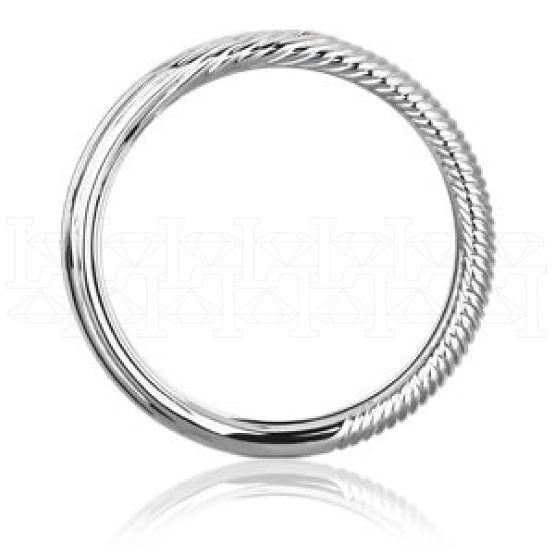 Фото - Кольцо обручальное из белого золота с бриллиантом из коллекции "Парные обручальные кольца" VDR.A2574 (210)