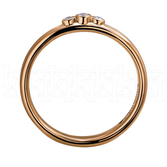 Фото - Кольцо из рыжего золота с бриллиантами из коллекции "Парные обручальные кольца" R8412-11844 (210)