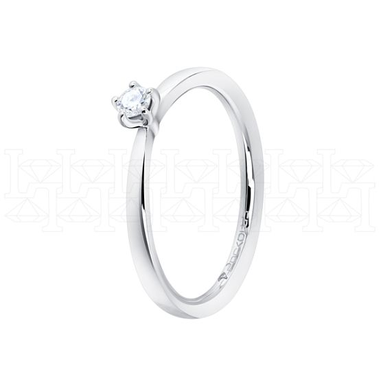 Фото - Кольцо из белого золота с бриллиантом из коллекции "Помолвка" R10184-16049 (515)