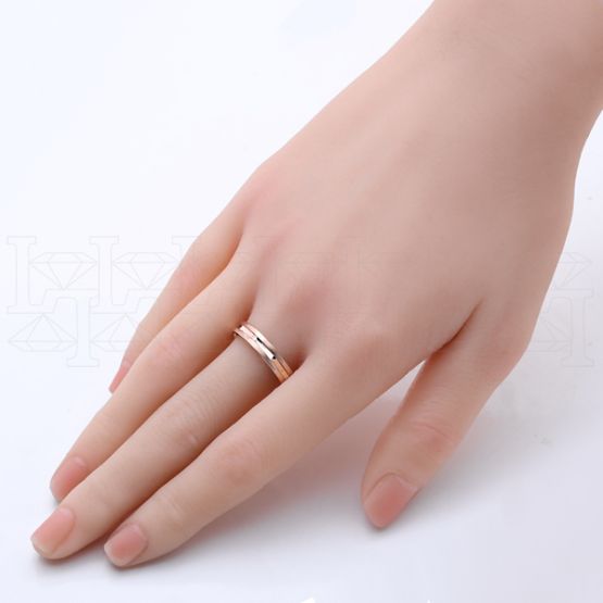 Фото - Кольцо из рыжего золота из коллекции "Парные обручальные кольца" R2227-2439 (210)