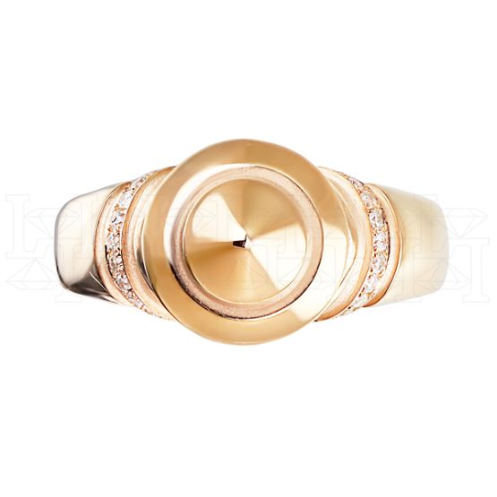 Фото - Кольцо из рыжего золота с бриллиантами из коллекции "Chrysler Building" R4800-6093 (721)