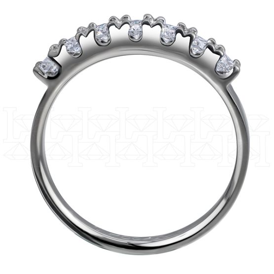 Фото - Кольцо из белого золота с бриллиантами из коллекции "Обручальные кольца с дорожкой" R3158-10137 (241)