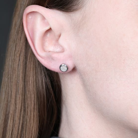 Фото - Серьги пуссеты из белого золота с бриллиантами из коллекции "140" G4307-5071 (140)