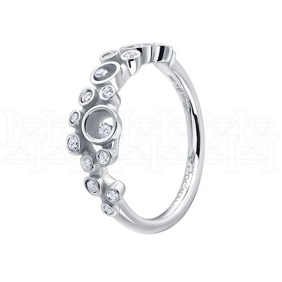 Фото - Кольцо из белого золота с бриллиантами из коллекции "Обручальные кольца с дорожкой" R9188-14156 (241)