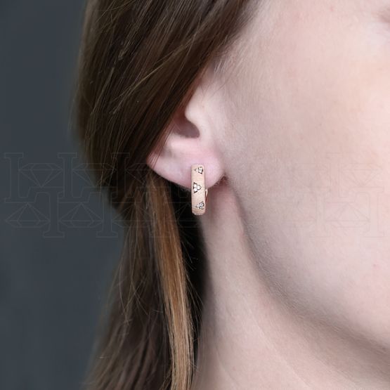 Фото - Серьги из рыжего золота с бриллиантами E6712-9217 (775)