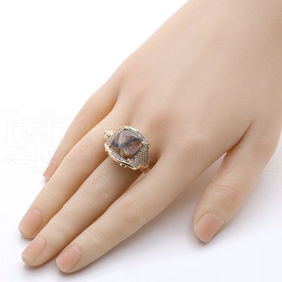 Фото - Кольцо из желтого золота из коллекции "Часы Дали" R9749-15016 (800)