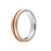 Кольцо двойное из цветного золота с бриллиантом из коллекции "Двойные обручальные кольца" R3861-4771 (242)