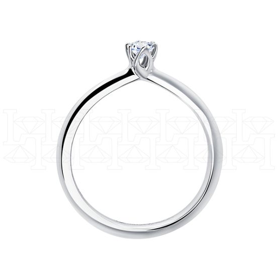 Фото - Кольцо из белого золота с бриллиантом из коллекции "Помолвка" R10159-15992 (515)